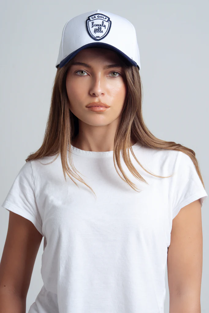 Shield Hat | White & Navy Patch